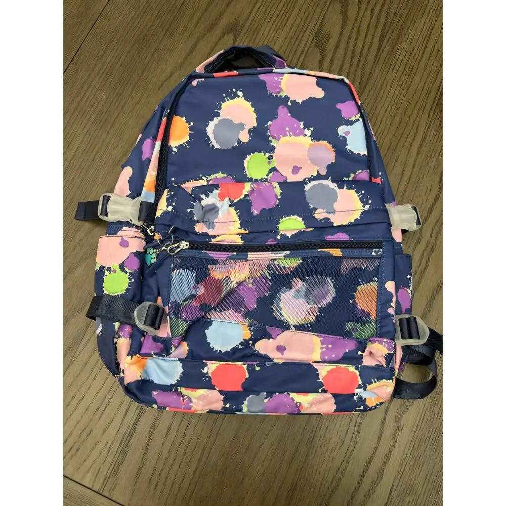 Girls Backpack & Lunch Bag Set Paint Splatter Print